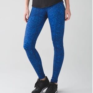 Lululemon Wunder Under Pant III Samba Snake Kayak Blue Hero Blue Size 10